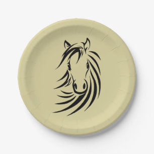 Horse Head Paper Plate