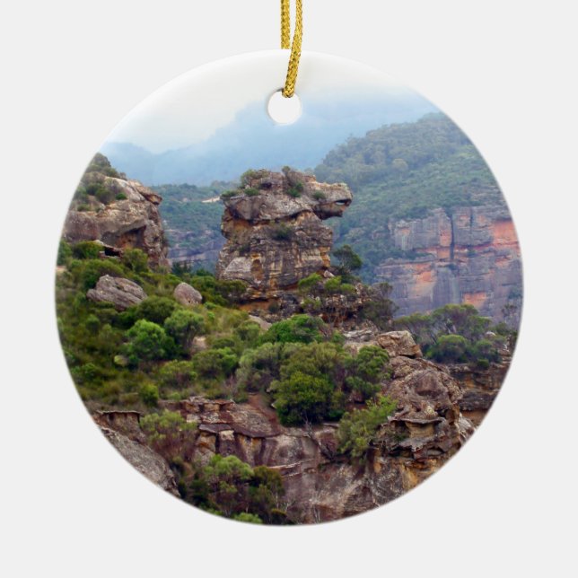 Horse Head Rock Ceramic Ornament (Front)