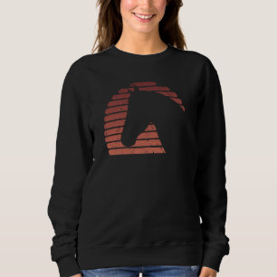 Horse Head Sunset Silhouette Girls Horse Sweatshirt