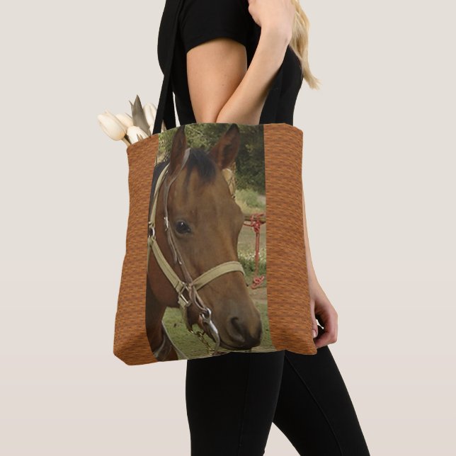 Horse Head Tote Bag (Close Up)