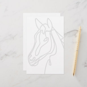Horse head watermark logo stationery writing paper
