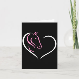 Horse Heart Cute Horseback Riding Equine Equestria Card