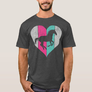 Horse Heart Horse For retro T-Shirt