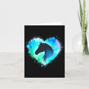 Horse Heart Horse Girl Horse Riding Horseback Card