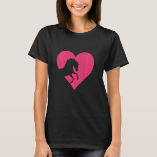 Horse Heart Women's Pink Horse Cute Horse Lover T-Shirt