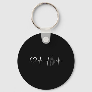 Horse Heartbeat Horse Riding Horse Heartline Horse Key Ring