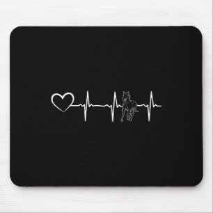 Horse Heartbeat Horse Riding Horse Heartline Horse Mouse Pad