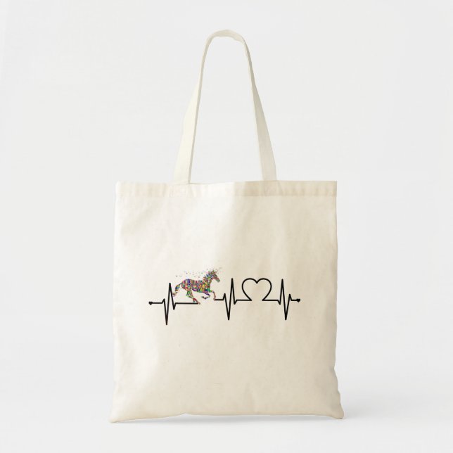 horse heartbeat tote bag (Front)
