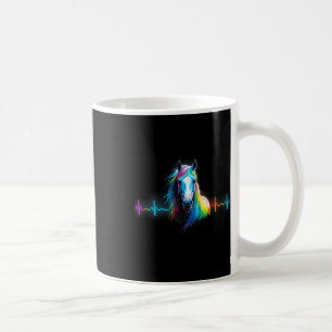 Horse Heartbeat Women Men Girls Teens Horseback Ri Coffee Mug