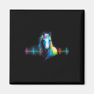 Horse Heartbeat Women Men Girls Teens Horseback Ri Magnet