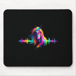 Horse Heartbeat Women Men Girls Teens Horseback Ri Mouse Pad