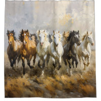Horse Herd Galloping Mustang Painting
