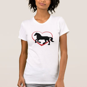 Horse Hoodie - Heavey Horse with Heart T-Shirt
