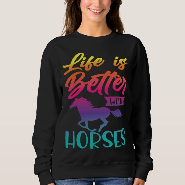 Horse & Horse  for Hobby Riders & Riding Sweatshirt (Front)