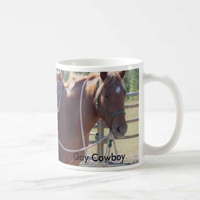Horse horse horse, Gay Cowboy Coffee Mug (Right)