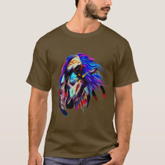 Horse Horse Tribal Abstract Art Native American Fo T-Shirt