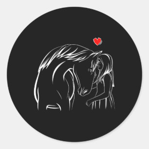Horse Horseback Riding Classic Round Sticker