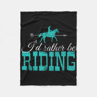 Horse Horseback Riding Fleece Blanket