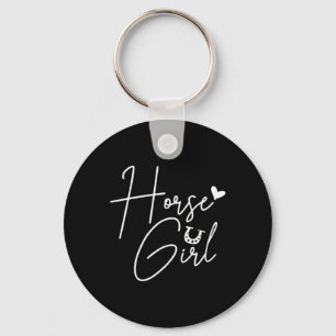Horse Horseback Riding Girl Key Ring