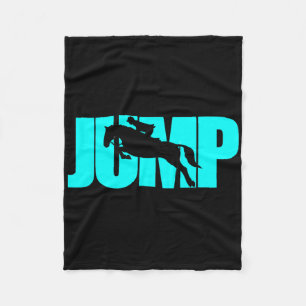 Horse Horseback Riding Jump Jumping Eventing T Shi Fleece Blanket