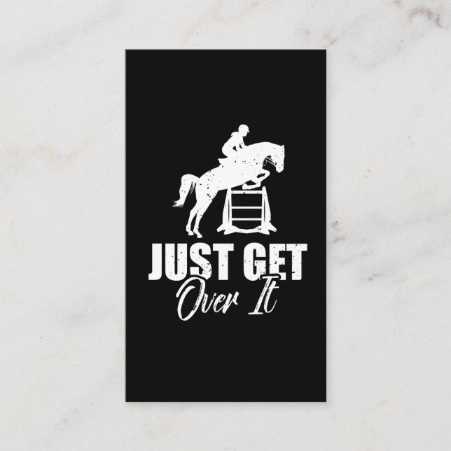 Horse Horseback Riding Jump Jumping Show Business Card (Front)