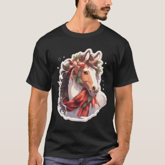 Horse Horses Christmas Riding Riding Sports funny T-Shirt
