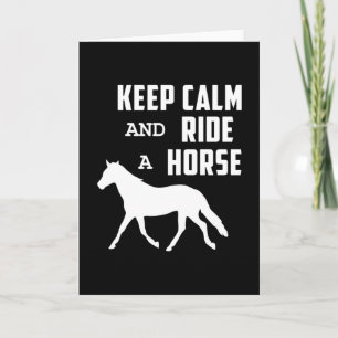Horse Horses Horseshoe Riding Keep Calm Gift Idea Card
