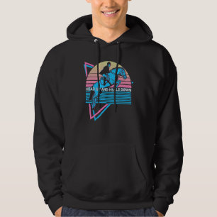 Horse Horses Retro Head Up And Heels Down Hoodie