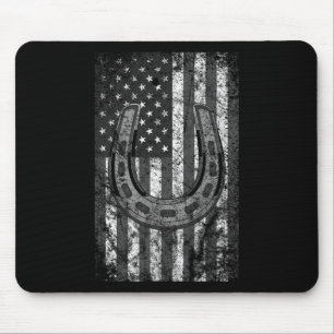 Horse Horsescute Ss Cute Ss American Flag Usa For Mouse Pad