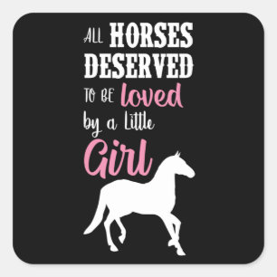 Horse Horseshoe Horses Riding Sayings Gift Idea Square Sticker