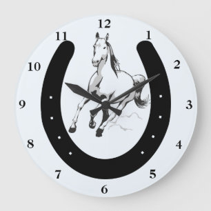 Horse & Horseshoe Wall Clock