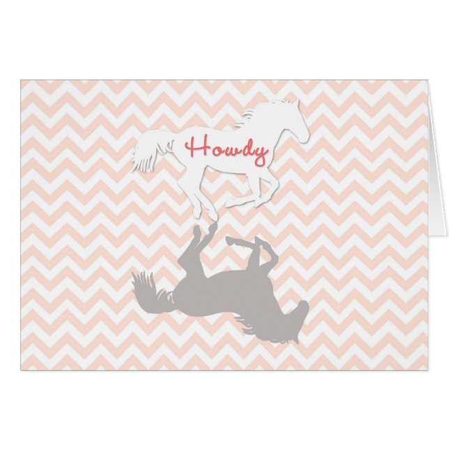 Horse Howdy Card (Front Horizontal)