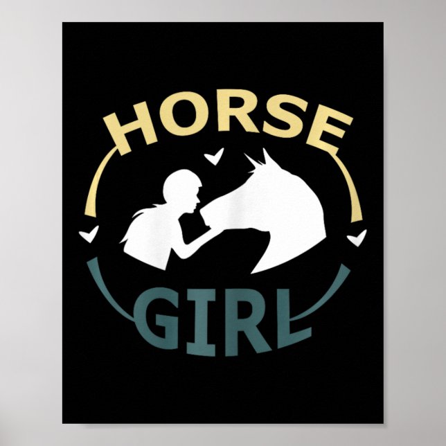 Horse I Am A Horse Girl Horse Lover Women Kids  Poster (Front)