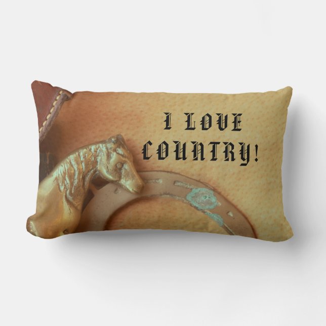 Horse I LOVE COUNTRY! west /  Lumbar Cushion (Front)