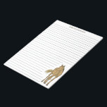Horse Illustration Lined Stationery Writing Paper Notepad<br><div class="desc">This lined notepad is perfect for writing letters. It features an illustration of a light brown or light sorrel colored horse. The stationery or writing paper has light gray colored lines and is ready to be personalized with your name at the top in matching gray lettering.</div>