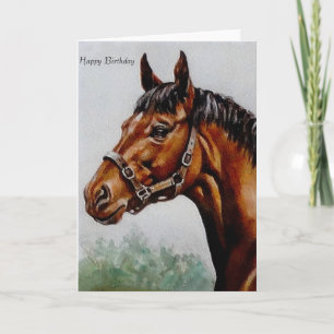 Horse image for birthday greeting card