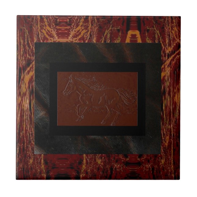 Horse Imprint/Faux Texture Tile (Front)