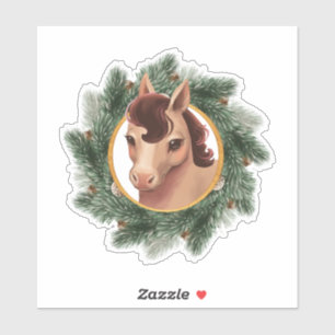 Horse in a Fir Wreath