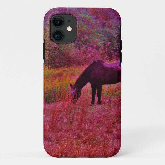 Horse in a Kaleidoscope Coloured Field Case-Mate iPhone Case (Back)