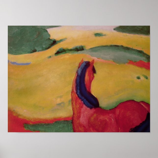 Horse in a landscape, 1910 poster (Front)