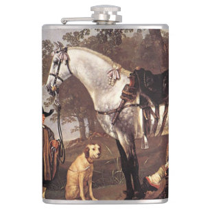 Horse in a Landscape Aelbert Cuyp Hip Flask