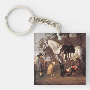 Horse in a Landscape Aelbert Cuyp      Key Ring