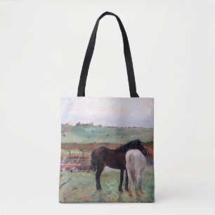 Horse in a Meadow, Edgar Degas Tote Bag