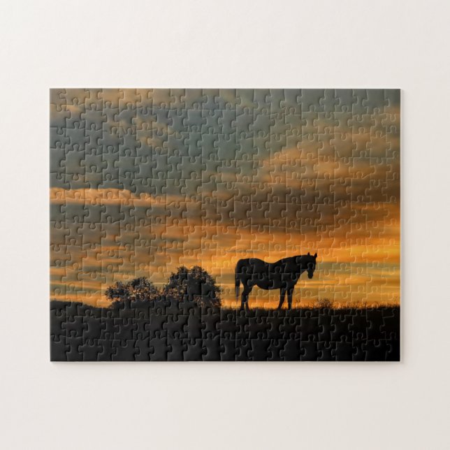 Horse in a Southwestern Sunset Jigsaw Puzzle (Horizontal)
