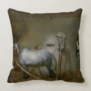 Horse in a Stable, c.1652-54 (oil on panel) Cushion