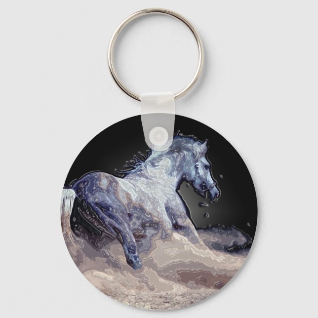 Horse in Action Key Ring (Front)