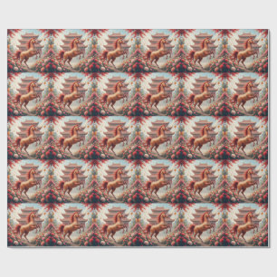 Horse in china year wrapping paper