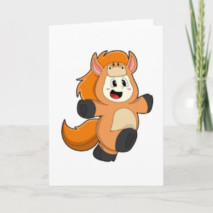 Horse in Costume Card