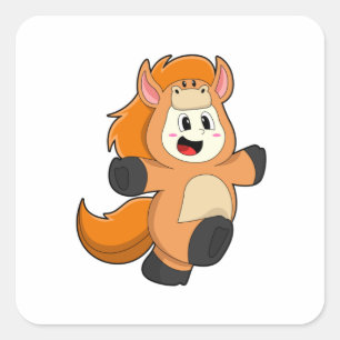 Horse in Costume Square Sticker