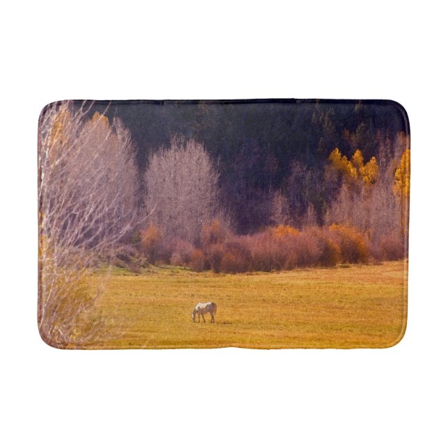 Horse In Fall I Bath Mat (Front)